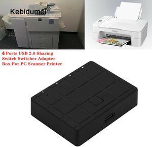 USB KVM Switch Box USB 2.0 Switcher 2/4 Port PCs Sharing 4 Devices for Keyboard Mouse Printer Monitor Switch Selector