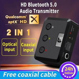 Wireless bluetooth 5.0 audio transmitter aptX HD ll Optical Coaxial 3.5mm Aux RCA  Audio receiver Adapter  Dual Link TV PC