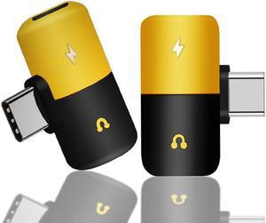 2 In1 Type-C To 3.5mm Head Aux Audio USB-C Cable Adapter Charge And Headphone Adapter Splitter For