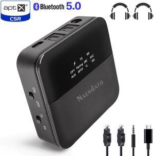 3.5mm HD Bluetooth 5.0 Audio transmitter receiver CSR8675 Wireless aptx audio Auto on Adapter for tv car aptX HD LL Low Latency