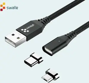 2020  Magnetic USB Cable Fast Charging USB Type C Cable  Cable Magnet Charger  Charge Mole Phone Cable USB Cord