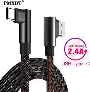 90 Degree Type C USB Cable Mole Phone Charging  Cable For    Charger 90 Right Angle Short USB C Cable