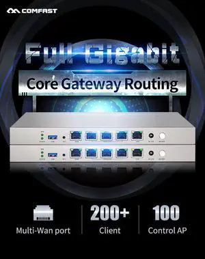 Full Gigabit AC Wifi Load balancing Gateway Routing Core Gateway  LAN/WAN Port Multi Wan Wi fi Roaming Access AC Router