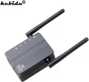 Mini 300Mbps Router WiFi Repeater Network Range Extender Booster with Dual External Antennas N300 Wi-Fi Single EU/US plug