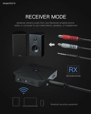 2 IN 1 Bluetooth 4.2 Receiver and Transmitter Audio with 3.5MM AUX Audio Bluetooth Wireless Adapter for Home TV MP3 PC