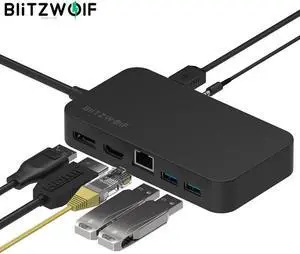 BW-TH7 7 in 1 Surface Docking Hub with USB3.0/USB2.0 DC5V IN RJ45 Gigat Ethernet DP HD Port Adapter for Surface Pro