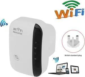 Wireless WiFi Repeater Wifi Range Extender Router Wi-Fi Signal Amplifier 300Mbps 2.4GHz Wi Fi Access Point Booster UK