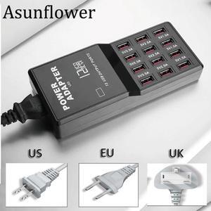 12 Ports USB Hub 3.0 Multi Port USB Charger Hub Charging Station Dock For Ipad Pro  S9 S10 + Multiple Devices