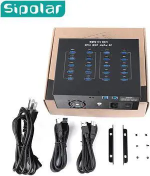 A-213P 20 ports USB 3.0 Charger and sync HUB with BC1.2 agreement Smart Charging for  iPhone iPad  Mole