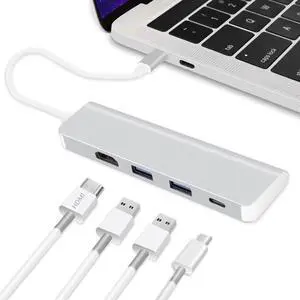USB-C Typc C Hub Adapter with 4K  Typc-C PD USB 3.0 HUB for Macbook Air / Pro 2018  Galaxy S10  Mate 20