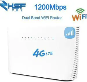 1200Mbps Wifi router 4G LTE cpe mobile router, support LAN port SIM card slot portable wireless router 4G USB modem wifi