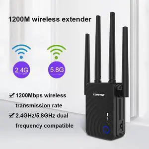 1200Mbps Wireless Wifi extender Wifi Repeater/Router Dual Band 2.4&5.8Ghz 4 Wi fi Antenna long Range Signal Amplifier