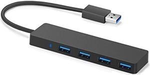 4-Port USB 3.0 Ultra Slim  Hub for Macbook, Mac Pro/mini, iMac, Surface Pro, XPS, Notebook PC, USB Flash Drives, Mole HDD,