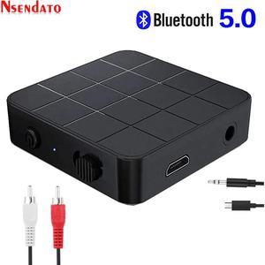 10M/33ft Wireless Bluetooth 5.0 Audio Receiver Transmitter 2 in 1 3.5mm Aux Stereo Bluetooth Resiver Adapter for TV PC Computer