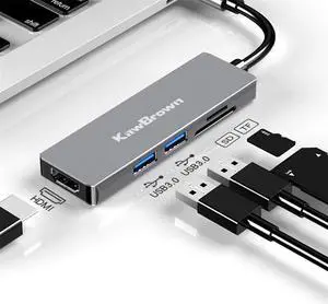 5 in 1 USB C Hub to  4K USB 3.0 SD Card TF Card Adapter for Mac book Pro