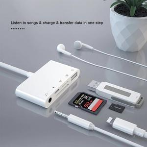 Adapter Lightning to USB audio 3.5mm Charging cable USB3.0 TF/ card reader keyboard for iPhone 7 8 X Pro Max iPad iOS
