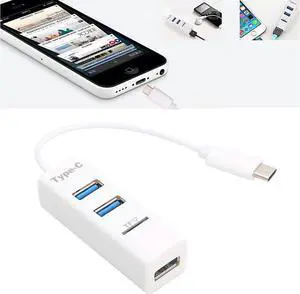Type C to 3-Ports USB3.0 TF Micro-SD Card Hub Reader Adapter For Macbook C26 Type C to 3-Ports USB3.0 TF Micro-SD Card Hub Reader Adapter For Macbook C26