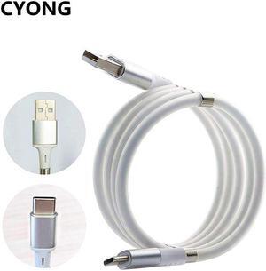 Magnetic rope automatically retractable cable 3A Fast Charging USB Type C Cable Magnet Charger  Charge Micro USB Cable