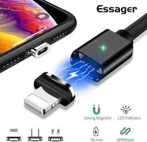 Magnetic Micro USB Type c IOS Cable For iPhone 11 XR 7 iPad  9 Redmi Note 7 Fast Charging Cables Phone  Code