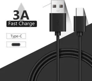 25/100/150/200/300cm Black USB C Type C  Sync Charger Cable 3A Fast Charging Cord  For Xiomi Redmi Note 7 8 Pro