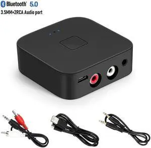 5.0 Receiver RCA Audio APTX LL 3.5mm 3.5 AUX Music Wireless Adapter For Car TV Speakers  Audio Receiver