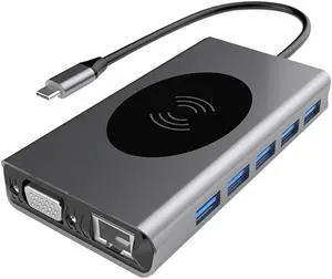 13 In 1 Type C To HDMI VGA USB Hub PC Laptop Portable  Transmission Universal 5Gbps Home Travel PD Quick Charging Expander