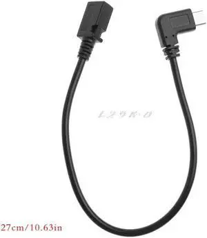 USB 3.1 Type C Right Angle Male To Micro USB 2.0 B Straight Female Adapter Cable