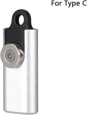 For Phone Magnetic Adapter Connector With LED Indicator Charging Cable Mini Portable Micro USB Type C 2.4A Current