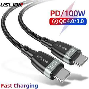 PD 100W Fast Charging USB C Cable 2m Type C Cable for   S9 Quick Charge 4.0 for MacBook Pro Charge Cable