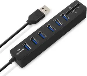 HUB 3.0 Multi  Splitter 3.0 Micro  3 HUB 3 / 6 Ports TF  Card Reader Hab for PC Computer Accessories