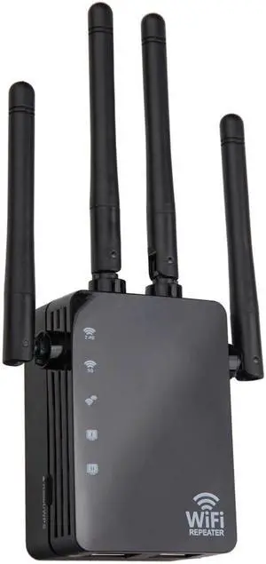 1200Mbps Wireless WiFi Range Extender 2.4/5Ghz Dual Band Repeater Signal Booster with 4 Ethernet Antennas Wi-Fi Routers