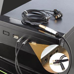 3.5mm Jack Microphone Headset Audio Splitter Cable For phone 2 Cables to Computer Aux Headphone Male Female Mic Extension S6P0