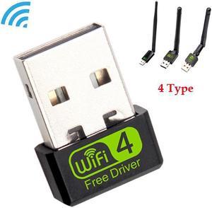 Wifi Adapter  Driver 150Mbps Wi fi Adapter Ethernet PC WiFi Dongle 2.4G Network Card Antena Wi Fi Receiver for Windows