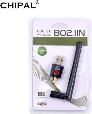 150Mbps External Wireless Network Card 150M Mini USB WiFi Adapter Antenna LAN Ethernet Wi-Fi Receiver Dongle 802.11n/g/b