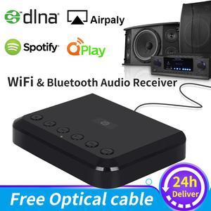 Wireless WIFI Audio Receiver for Airplay Spotify DLNA NAS Multiroom Sound Stream Bluetooth Music Audio Optical Adapter