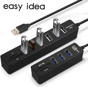 Hub 3.0 Multi  Splitter 2.0  3.0 Hub 3 / 6 Ports Hab Micro TF/ Card Reader High Speed Computer Accessories For PC