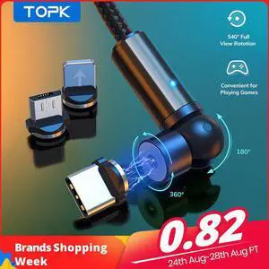 540 Rotate Magnetic Cable Micro USB Type C Cable Magnetic Charging Charger Cable For iPhone 11 Pro XS Max