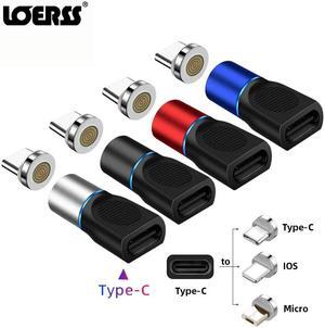 Magnetic Adapter USB Type C to Micro ios Type-C Converter for iPhone    Phone Charger Cable Connector