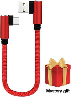 25cm USB to Type C Short Fast Charging Cable Double Elbow 90 Degree USB C Micro USB  Cable For All Smart Phones