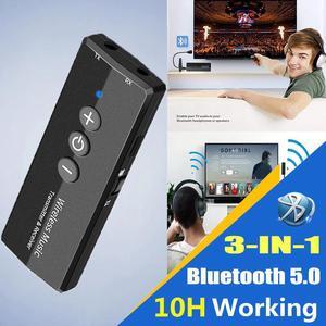 5.0 Transmitter Receiver 3.5 3.5mm Aux Jack Stereo Music Audio Wireless Adapter for TV PC Car Kit with Control Button