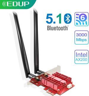 3000Mbps WiFi 6 PCI Express Bluetooth 5.1 Adapter Dual Band 2.4G/5GHz 802.11ac/ax  AX200 PCIe Wireless Network Card
