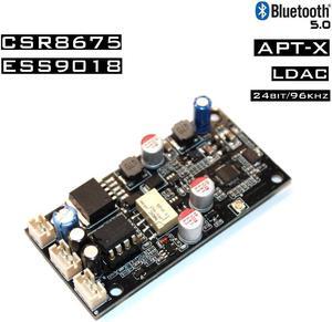 HD CSR8675 Wireless Adapter Bluetooth 5.0 Receiver Board ES9018 I2S DAC Audio Decoder Board 24Bit/96Khz LDAC With Antenna