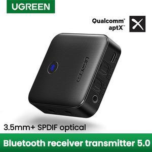 2 in 1 Bluetooth 5.0 aptX HD Transmitter Receiver Wireless 3.5mm AUX SPDIF Optical AptX LL Adapter for TV Stereo System