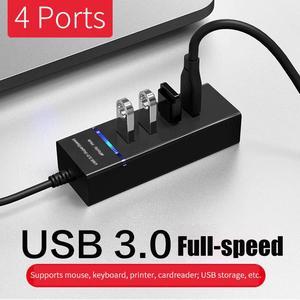 4-Port USB 3.0 Hub Long Cable 12/48-inch with Micro USB Charging Port Fast  Transfer USB Hub Extender Extension Connector