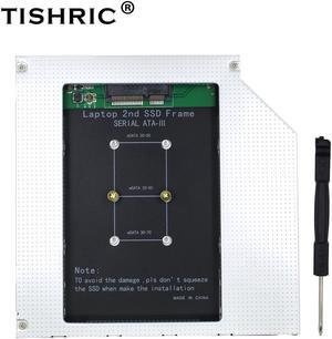 12.7mm Caddy MSATA 2nd HDD SSD Hard Drive Disk to SATA 3 Enclosure Adapter For Laptop DVD-ROM Optibay Aluminium Case Box