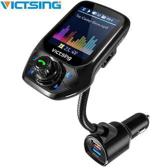 FM Bluetooth Transmitter Radio Adapter Car Handsfree Calling 3 USB Port with QC3.0 Fast Charge Transmitter FM Module