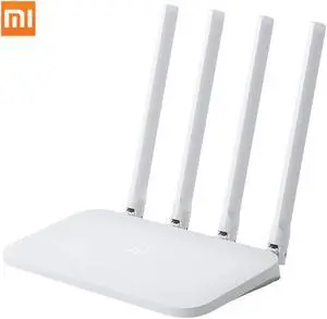 Original  Mi WIFI Router 4C 64M RAM 802.11n 2.4G 300Mbps 4 Antennas Smart APP Control Band Wireless Routers Repeater