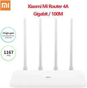 Original  Mi Router 4A Gigabit Edition 100M 1000M 2.4GHz 5GHz WiFi ROM 16MB DDR3 64MB 128MB 4 Antennas Remote APP Control