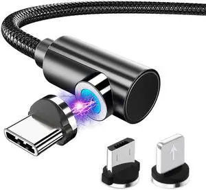 Cable LED Micro USB Type C Cable for    Fast Charging Magnet Mole Phone Cable USB-C