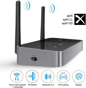 ET04 3 in 1 Bluetooth 5.0 Audio Transmitter Receiver  Wireless Adapter Optical /3.5mm AUX/SPDIF for TV Headphones